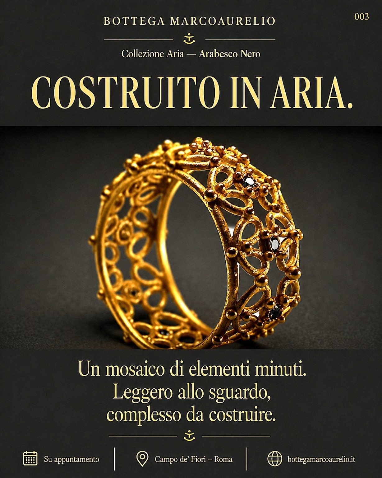 Arabesco Nero · costruito in aria